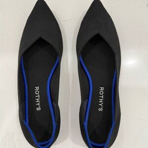 Rothy's Black Flats with Textured Soles